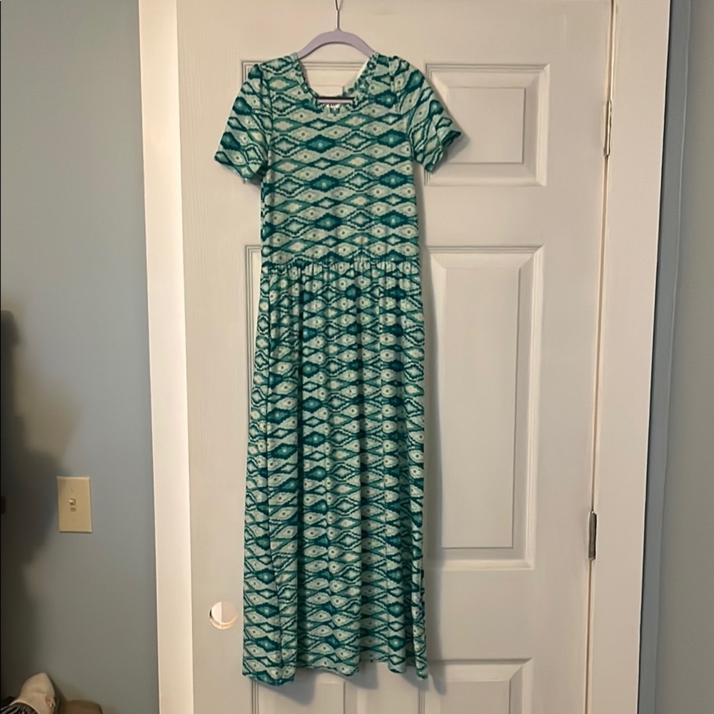 Dot Dot Smile Green Sundress with Peter Pan Collar